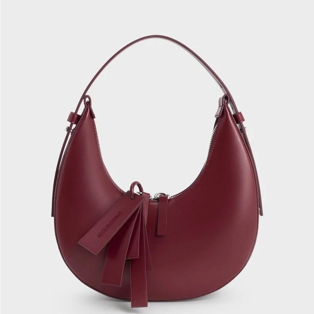 Burgundy Crescent Bag